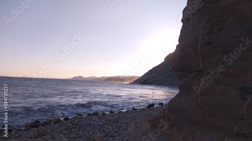 sunset on the beach