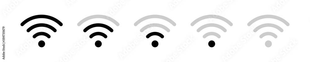 wi-fi icon vector symbol. wifi sign. isolated router internet antenna hotspot wave mobile phone set. wi-fi icon vector symbol. wifi sign. isolated router internet antenna hotspot wave mobile phone set.