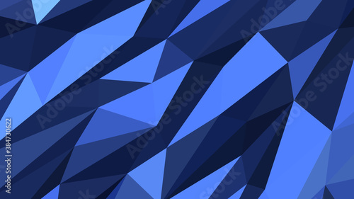 Royal blue abstract background. Geometric vector illustration. Colorful 3D wallpaper.