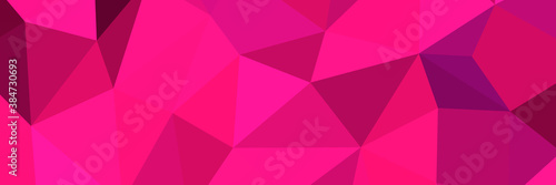 Deep pink abstract background. Geometric vector illustration. Colorful 3D wallpaper.