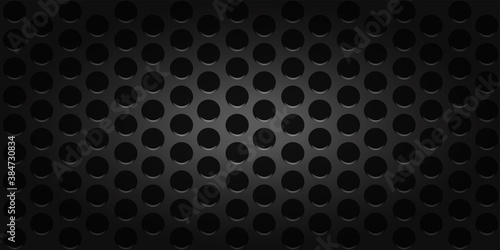 black dark speakers metal perforated background. mesh steel cell wallpaper.industrial design. music carbon element
