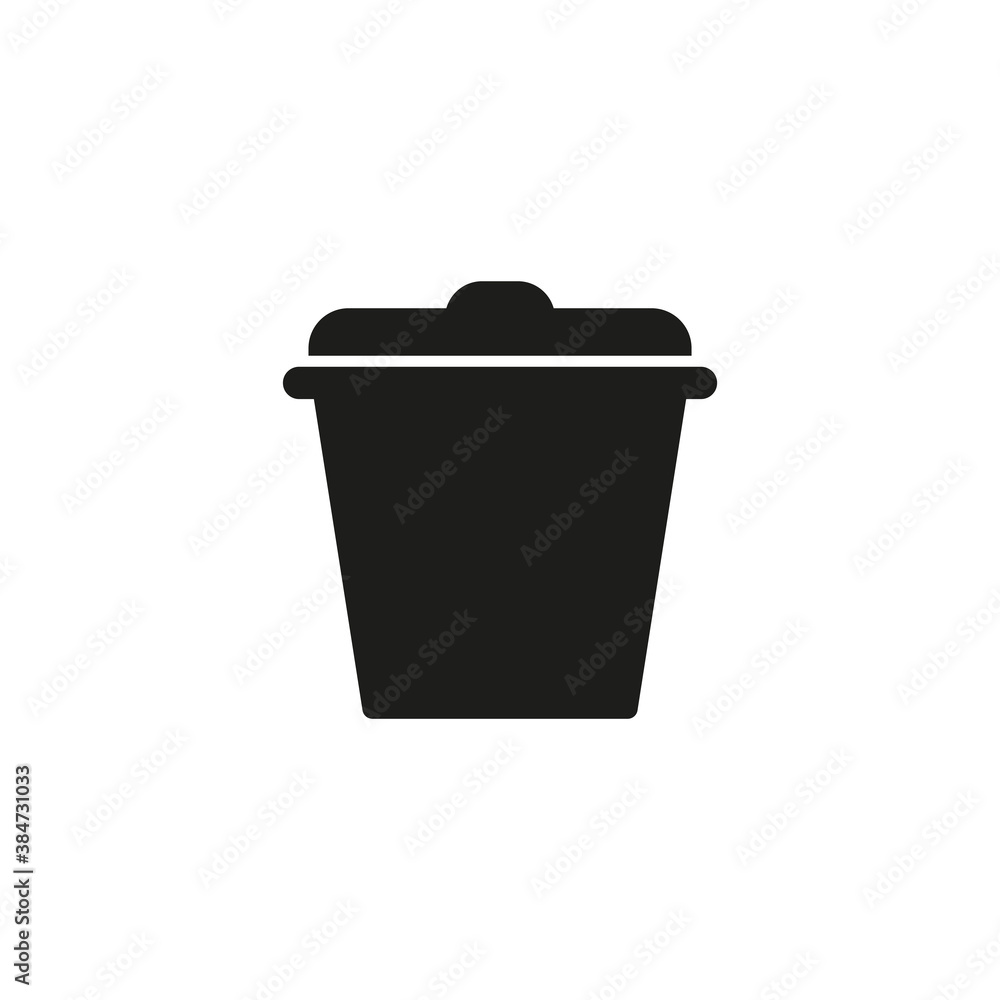 The recycle bin icon. Simple vector illustration on a white background The recycle bin icon. Simple vector illustration on a white background