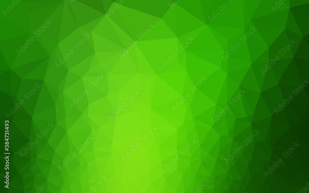Obraz premium Dark Green vector low poly layout.
