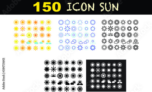 150 Icon Summer Sun for any purposes website mobile app presentation