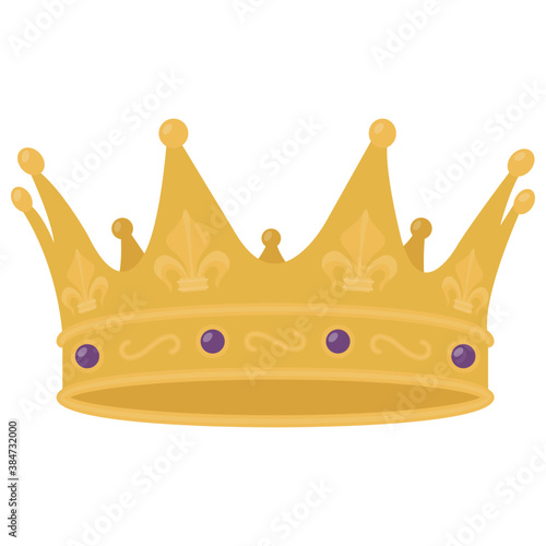 
A crown with golden color, queen crown 
