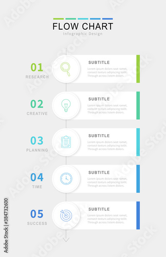 Simple flow chart infographic