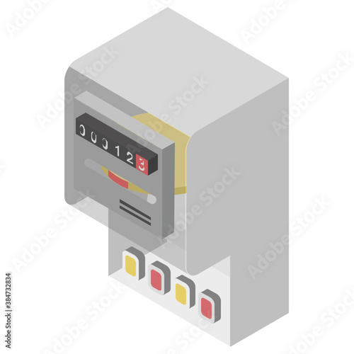 
Electricity meter for measuring the current flow 
