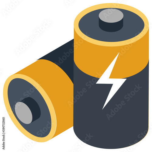 
Power battery with positive and negative signs 
