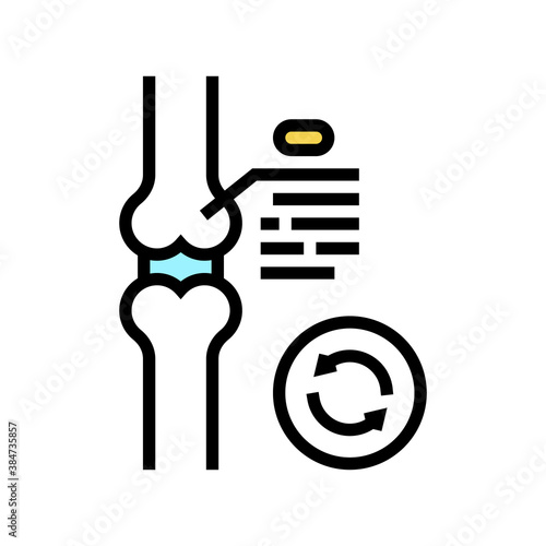 knee cartilage transplant color icon vector. knee cartilage transplant sign. isolated symbol illustration