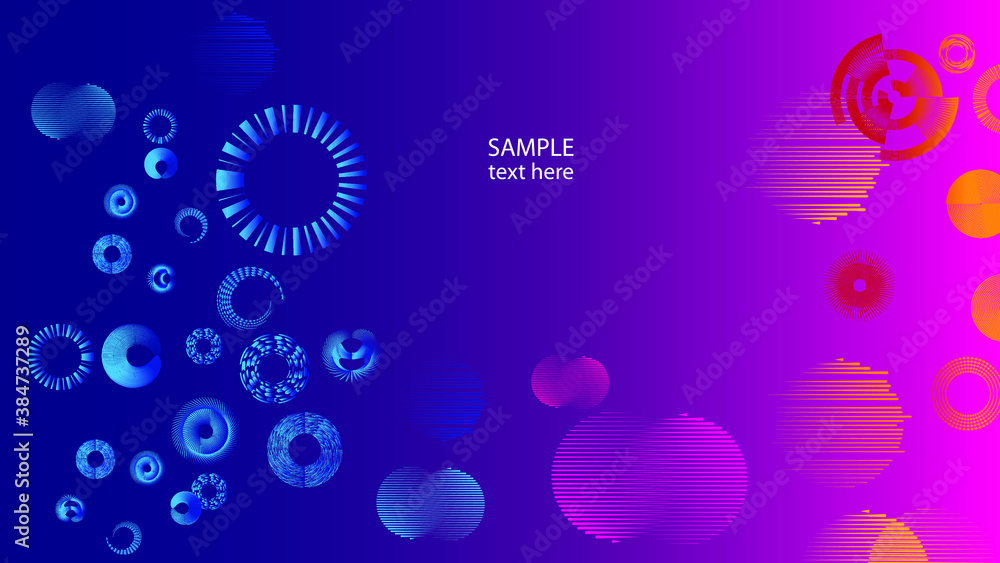 Lines circle wallpaper . Vector Illustration . Design element . Abstract Geometric background .