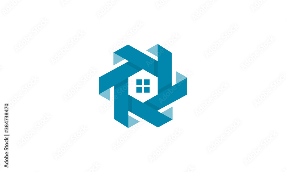 Creative Vector Illustration Logo Design. Geometric Construction Building Home House Real Estate. Creative Vector Illustration Logo Design. Geometric Construction Building Home House Real Estate.