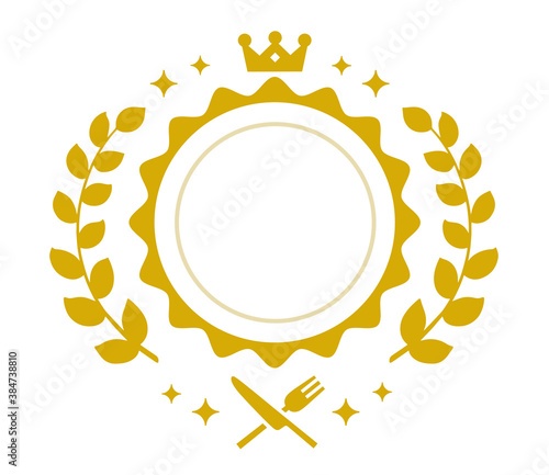 simple gourmet ranking frame of laurels and crowns