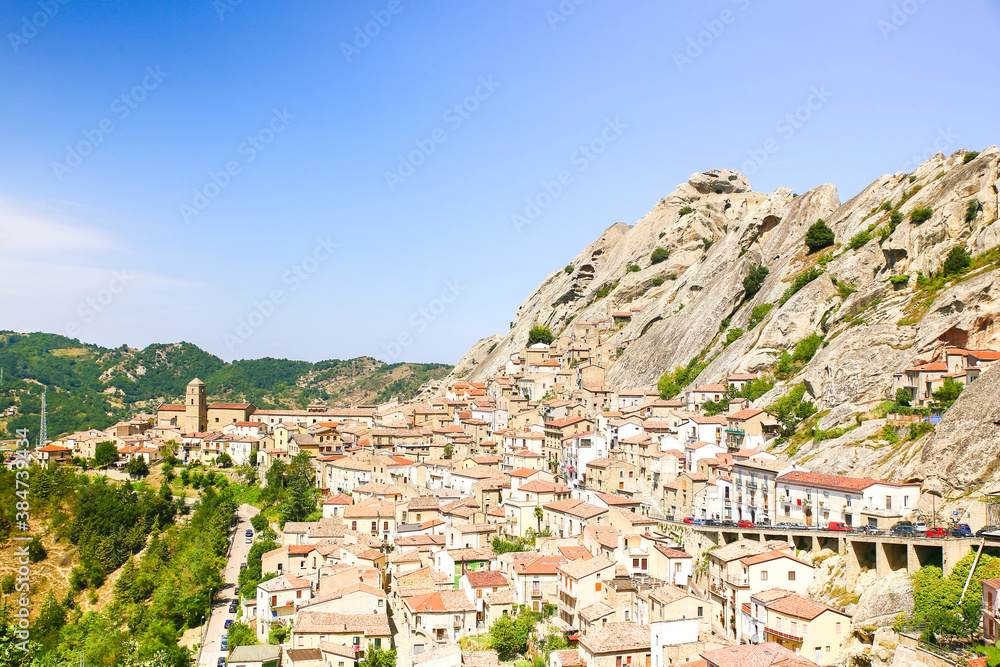 Pietrapertosa, a village on the rocks in basilicata, south Italy