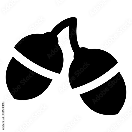 
A dried fruit naming acorn, healthy diet 
