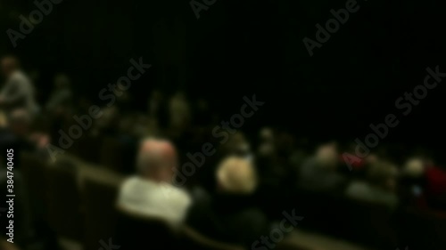 Wallpaper Mural Spectators in the theater auditorium before the performance. Blurred view. 4K Torontodigital.ca