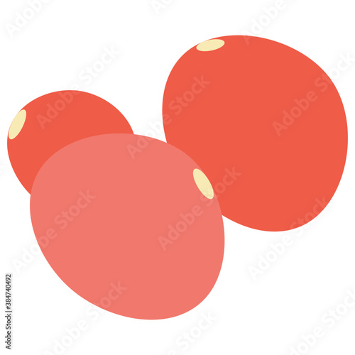 
Seeds having red color characterizing pomegranate seeds 
