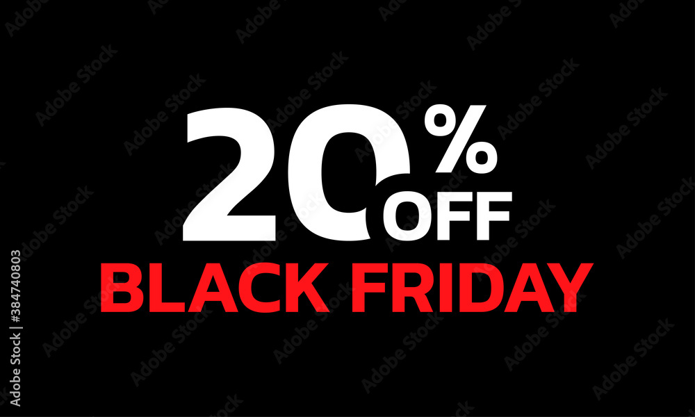 20 percent price off icon or label. Black Friday Sale banner. Discount badge design. Vector illustration. 20 percent price off icon or label. Black Friday Sale banner. Discount badge design. Vector illustration.