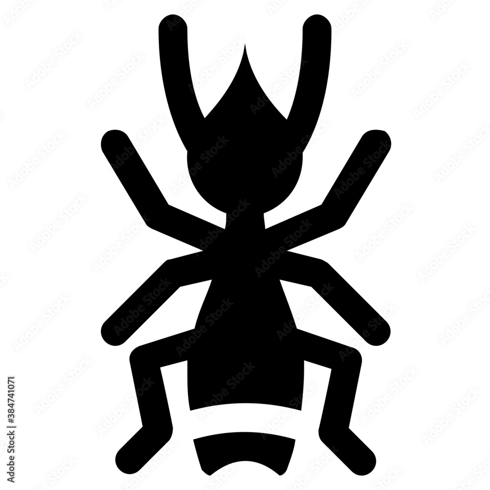 Icon of a insect having antena and long legs depicting clover stem
Icon of a insect having antena and long legs depicting clover stem