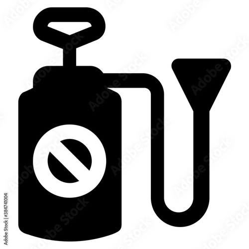 
Icon of a spray bottle having a cross sign in it depicting insecticide spray

