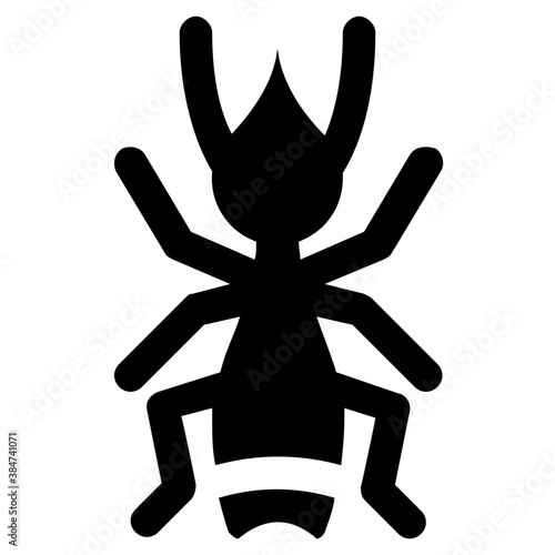 
Icon of a insect having antena and long legs depicting clover stem
