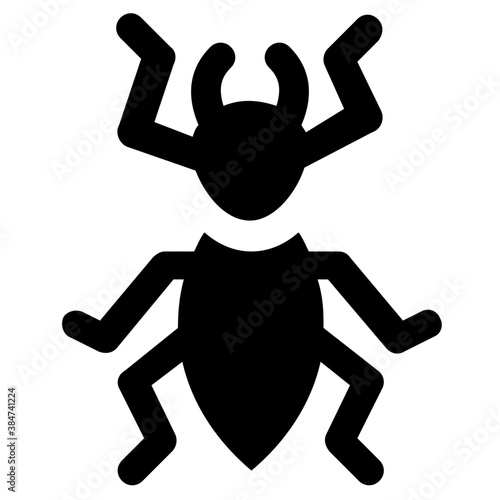 
Icon of a insect having antena and long legs depicting clover stem
