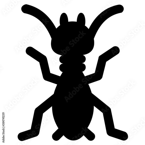 
Icon of a insect having antena and long legs depicting clover stem
