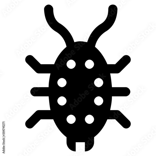 
Icon of a insect having antena and long legs depicting clover stem
