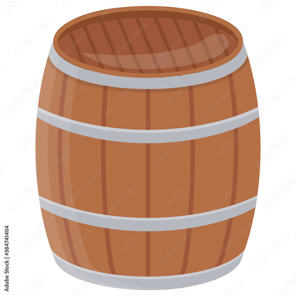 
Wine barrel in oak wood for wine storage 
