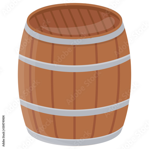 
Wine barrel in oak wood for wine storage 
