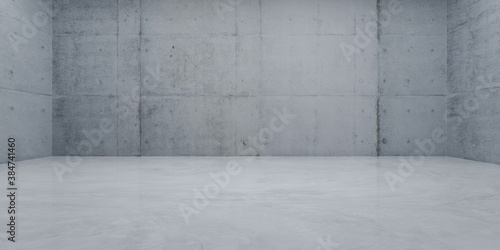 Intdoor industry style concrete wall and floor