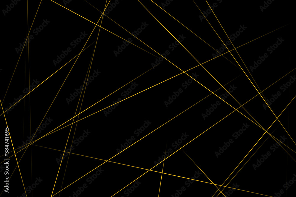 Fototapeta premium Abstract black with gold lines, triangles background modern design. Vector illustration EPS 10.