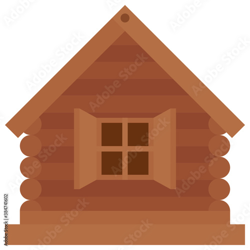 
A small hut depicting pirate house 
