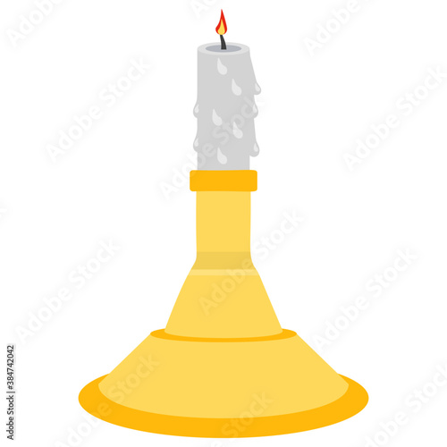
A vintage candle holder for lighting 
