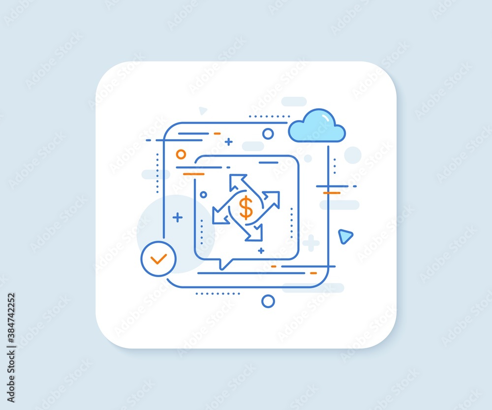 Payment exchange line icon. Abstract vector button. Dollar sign. Finance transfer symbol. Payment exchange line icon. Speech bubble concept. Vector Payment exchange line icon. Abstract vector button. Dollar sign. Finance transfer symbol. Payment exchange line icon. Speech bubble concept. Vector