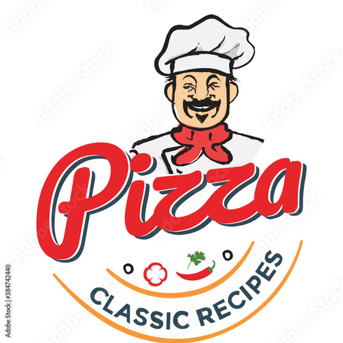 
Colorful pizza logo design
