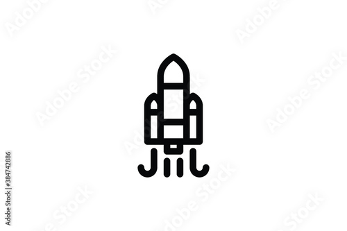 Space Outline Icon - Rocket