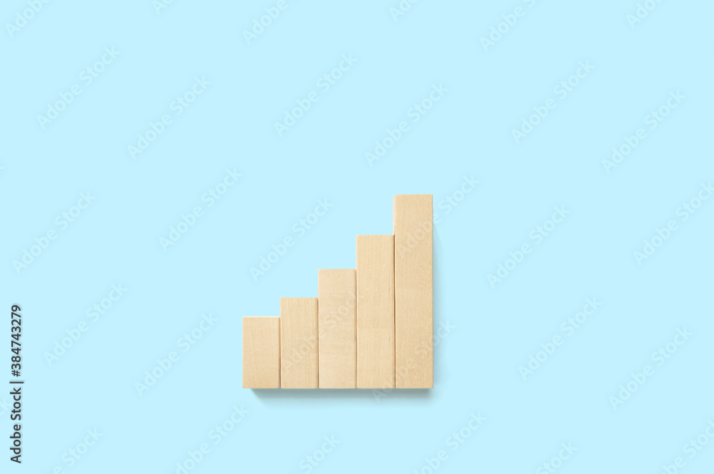 Ladder graph career path for business growth success process concept