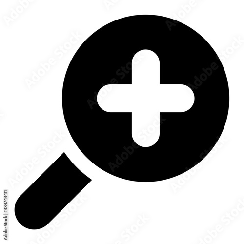 
Magnifier with plus sign, zool tool 
