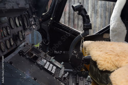 Interior of Westland Lynx helicopter as used by the UK in the Falklands war. photo