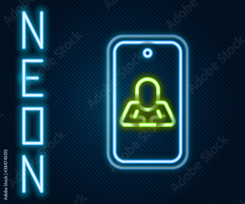 Glowing neon line Online psychological counseling distance icon isolated on black background. Psychotherapy, psychological help, psychiatrist online consulting. Colorful outline concept. Vector.