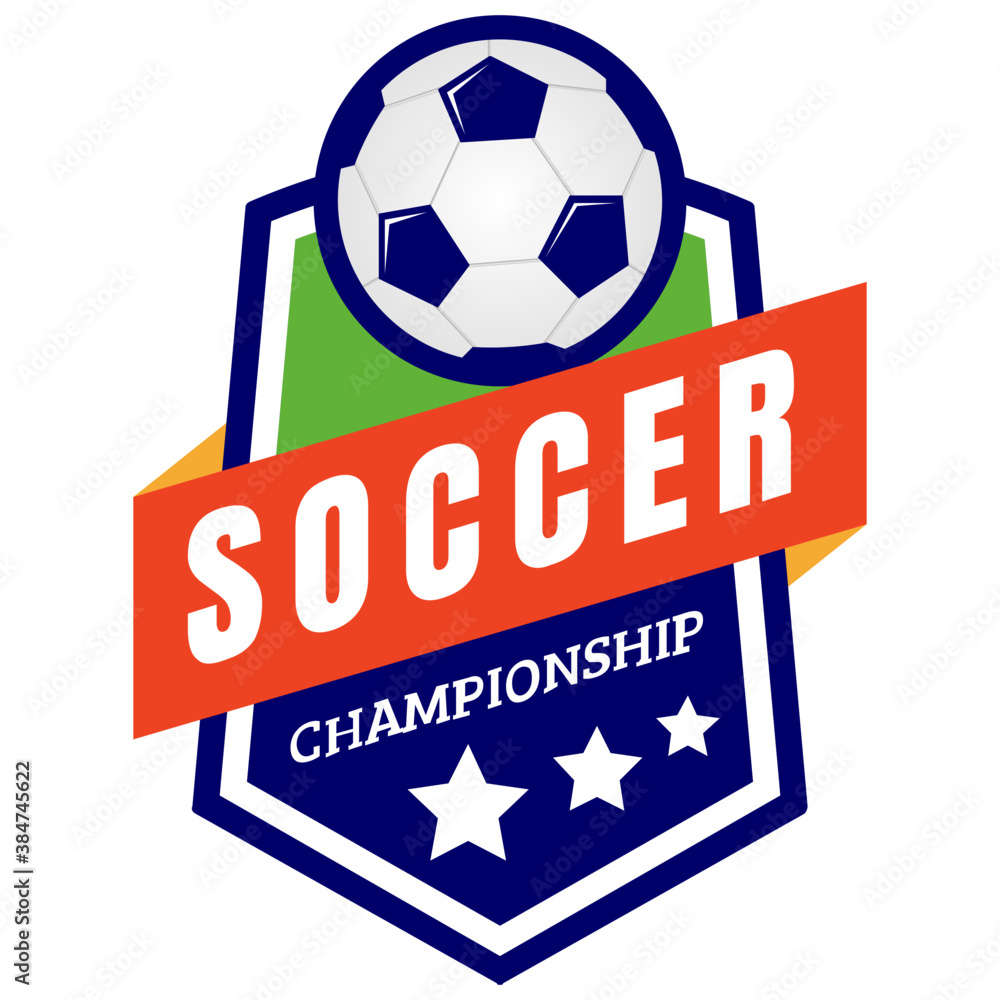 
A soccer champions badge for achievement 
