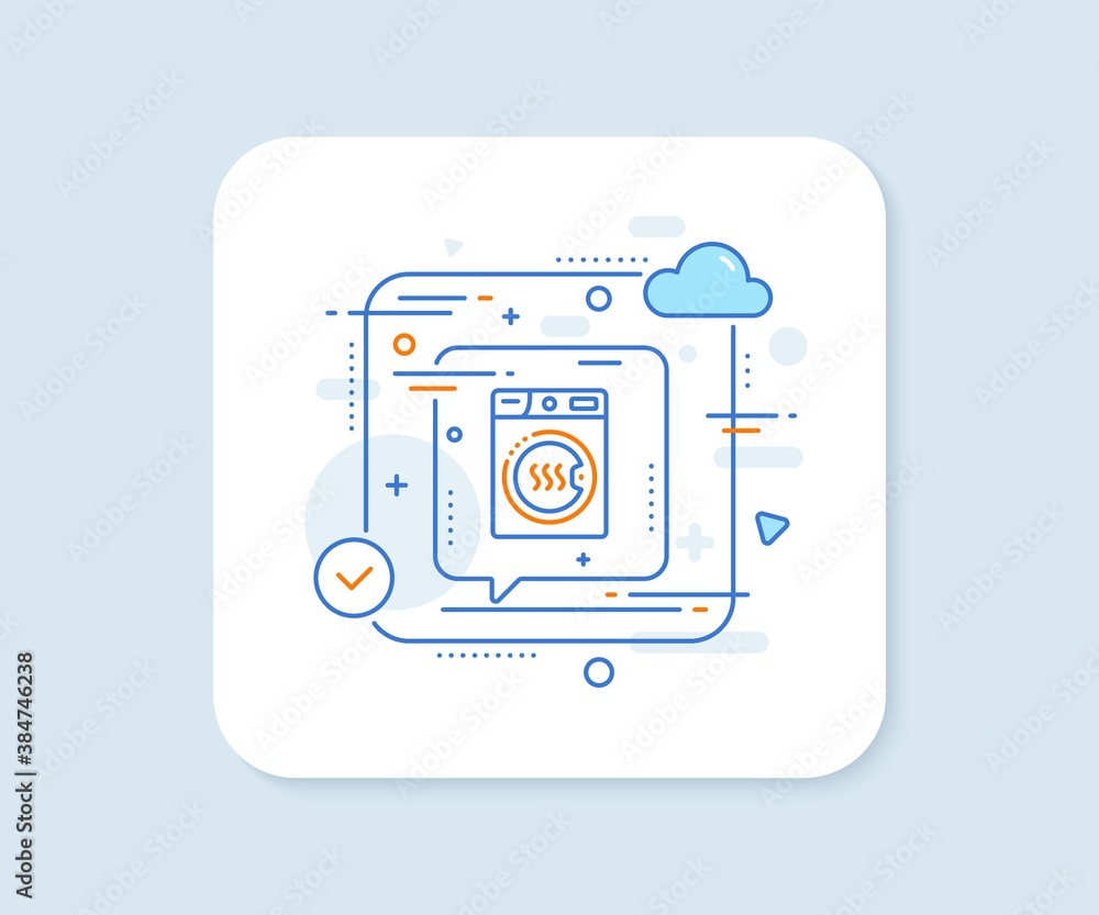 Dryer machine line icon. Abstract vector button. Laundry service sign. Dry clothing symbol. Dryer machine line icon. Speech bubble concept. Vector Dryer machine line icon. Abstract vector button. Laundry service sign. Dry clothing symbol. Dryer machine line icon. Speech bubble concept. Vector