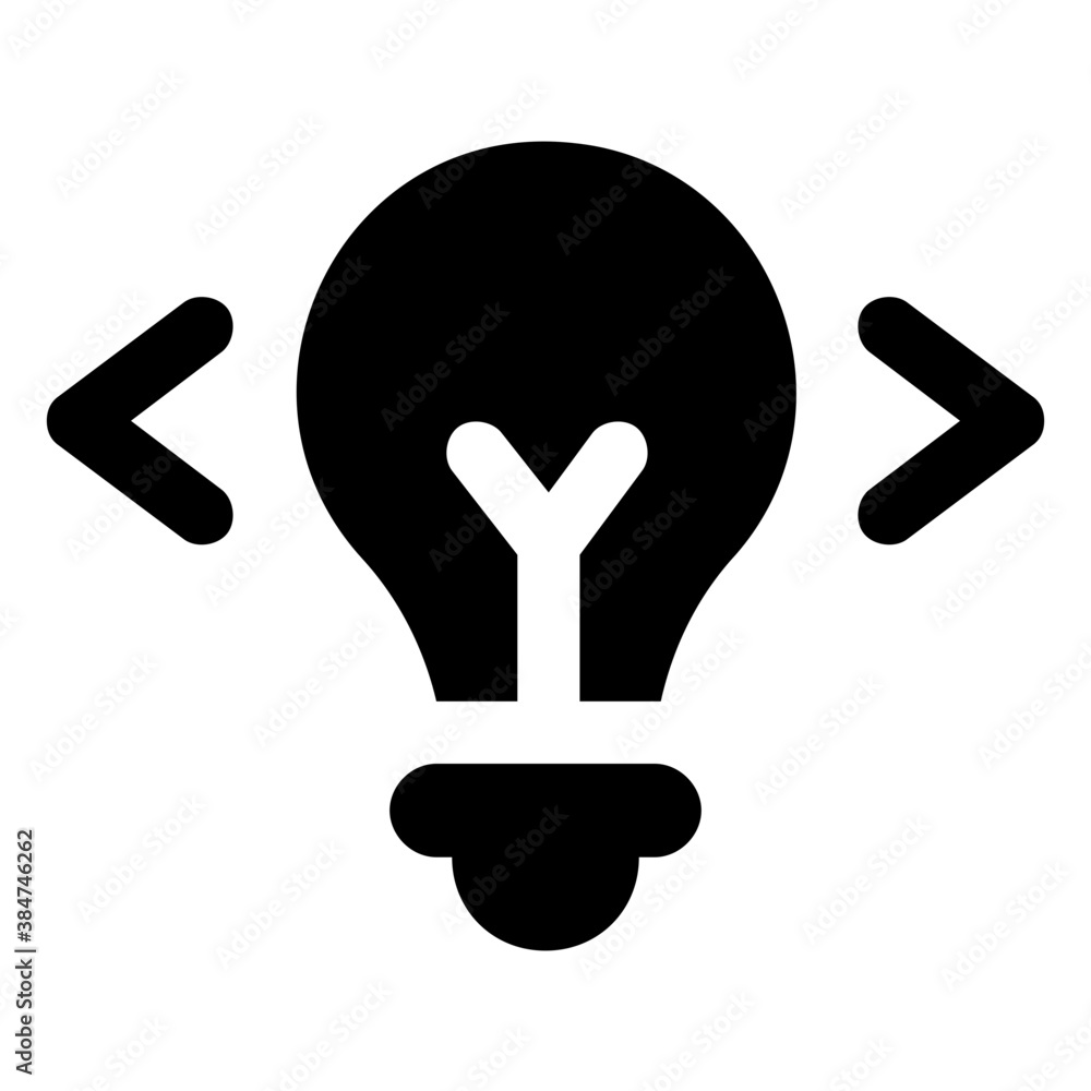 Html code and light bulb together giving idea of web coding icon concept
Html code and light bulb together giving idea of web coding icon concept