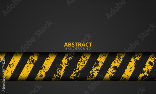 Warning or caution tape on black background