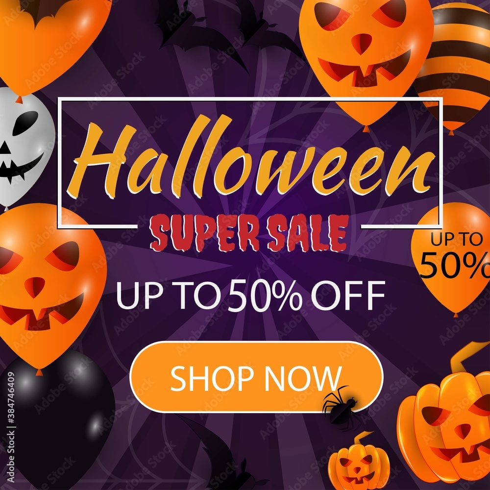 Sale Banner for Happy Halloween Sale Banner for Happy Halloween