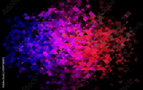 Dark Multicolor  Rainbow vector pattern in polygonal style.