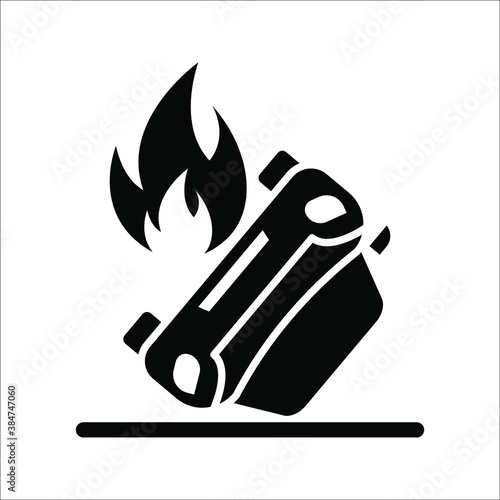 car auto accident icon