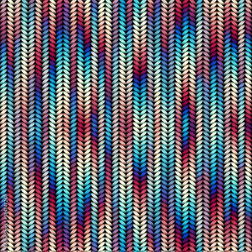 Seamless background pattern. Imitation of Sweater knitting with melange effect.