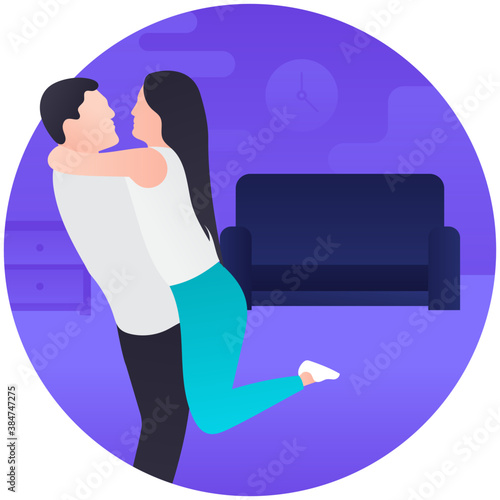 
A couple together showing love and care 
