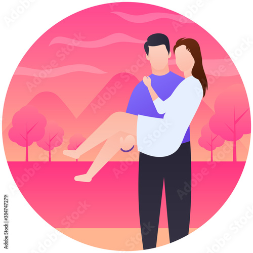 
A couple together showing love and care 
